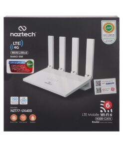 مودم و روتر  4G رومیزی نسل6 Naztech مدل NZT77-UX400